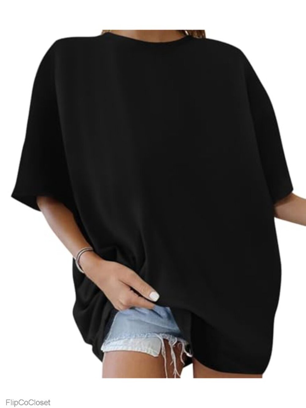 Oversized Cotton Graphic Short Sleeve T-Shirt Drop Shoulder Boxy Tee
